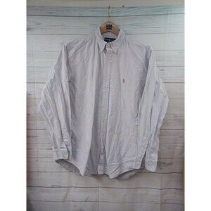 Polo Ralph Lauren Dress Shirt Yarmouth Blue Long Sleeve Mens Size 17-36 XL